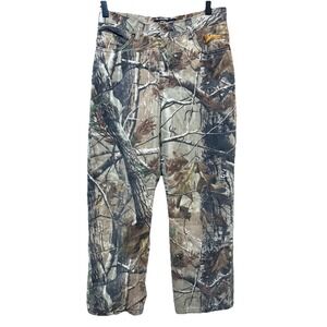 Team Whitetail Realtree Camo Quilted Pants‎ Youth 14 (28x26) Hunting Fishing EUC